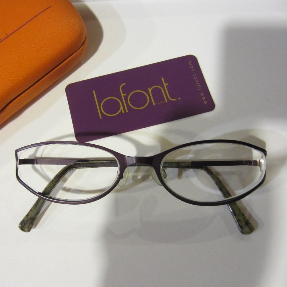 Jean Lafont Paris EYEGLASSES Natcha 127 PURPLE metal eye glass frames EUC
